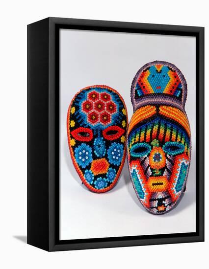 Traditional Ethnic Arts, Huichol Indian Beadwork, Huichol Mythology, Mexico-Russell Gordon-Framed Stretched Canvas