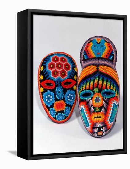 Traditional Ethnic Arts, Huichol Indian Beadwork, Huichol Mythology, Mexico-Russell Gordon-Framed Stretched Canvas