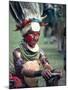 Traditional Facial Decoration and Head Dress of Feathers, Papua New Guinea-Ian Griffiths-Mounted Photographic Print