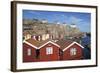 Traditional Falu Red Fishermen's Houses in Harbour, Sweden-Stuart Black-Framed Photographic Print