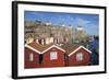 Traditional Falu Red Fishermen's Houses in Harbour, Sweden-Stuart Black-Framed Photographic Print