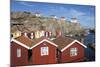 Traditional Falu Red Fishermen's Houses in Harbour, Sweden-Stuart Black-Mounted Photographic Print