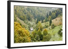 Traditional Farming with Old Houses, Barns, Fruit-null-Framed Photographic Print