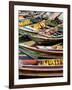 Traditional Ferry Boats That Cross the Irrawaddy River from Mawtin Jetty to Dalah Township-Lee Frost-Framed Photographic Print