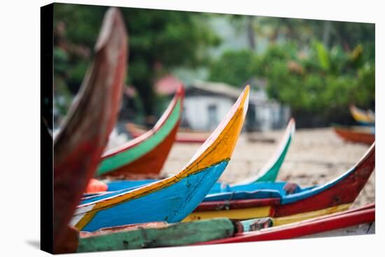 Traditional Fishing Boat in Sungai Pinang, Sumatra, Indonesia, Southeast Asia-John Alexander-Stretched Canvas