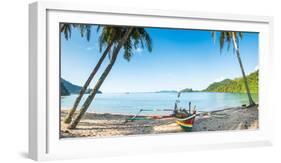 Traditional Fishing Boat in Sungai Pinang, Sumatra, Indonesia, Southeast Asia-John Alexander-Framed Photographic Print