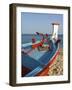 Traditional Fishing Boats, Algarve, Portugal-Katja Kreder-Framed Photographic Print