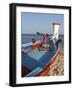 Traditional Fishing Boats, Algarve, Portugal-Katja Kreder-Framed Photographic Print