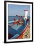 Traditional Fishing Boats, Algarve, Portugal-Katja Kreder-Framed Photographic Print