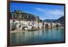 Traditional fishing boats and fishermens houses, Cefalu, Sicily, Italy, Europe-Marco Simoni-Framed Photographic Print