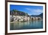 Traditional fishing boats and fishermens houses, Cefalu, Sicily, Italy, Europe-Marco Simoni-Framed Photographic Print