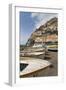 Traditional Fishing Boats and the Colourful Town of Positano-Martin Child-Framed Photographic Print