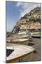 Traditional Fishing Boats and the Colourful Town of Positano-Martin Child-Mounted Photographic Print