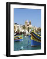 Traditional Fishing Boats, Marsaxlokk, Malta-Katja Kreder-Framed Photographic Print