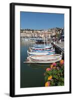 Traditional Fishing Boats Moored in the Harbour of the Historic Town of Cassis, Mediterranean-Martin Child-Framed Photographic Print