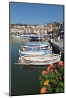 Traditional Fishing Boats Moored in the Harbour of the Historic Town of Cassis, Mediterranean-Martin Child-Mounted Photographic Print