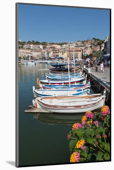 Traditional Fishing Boats Moored in the Harbour of the Historic Town of Cassis, Mediterranean-Martin Child-Mounted Photographic Print