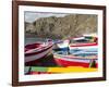 Traditional fishing boats near Las Salinas. Fogo Island (Ilha do Fogo), part of Cape Verde-Martin Zwick-Framed Photographic Print