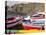 Traditional fishing boats near Las Salinas. Fogo Island (Ilha do Fogo), part of Cape Verde-Martin Zwick-Stretched Canvas