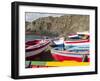 Traditional fishing boats near Las Salinas. Fogo Island (Ilha do Fogo), part of Cape Verde-Martin Zwick-Framed Photographic Print