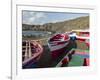 Traditional fishing boats near Las Salinas. Fogo Island (Ilha do Fogo), part of Cape Verde-Martin Zwick-Framed Photographic Print