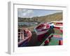 Traditional fishing boats near Las Salinas. Fogo Island (Ilha do Fogo), part of Cape Verde-Martin Zwick-Framed Premium Photographic Print