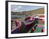 Traditional fishing boats near Las Salinas. Fogo Island (Ilha do Fogo), part of Cape Verde-Martin Zwick-Framed Photographic Print