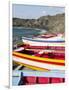 Traditional fishing boats near Las Salinas. Fogo Island (Ilha do Fogo), part of Cape Verde-Martin Zwick-Framed Photographic Print