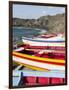 Traditional fishing boats near Las Salinas. Fogo Island (Ilha do Fogo), part of Cape Verde-Martin Zwick-Framed Photographic Print