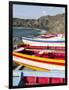 Traditional fishing boats near Las Salinas. Fogo Island (Ilha do Fogo), part of Cape Verde-Martin Zwick-Framed Photographic Print