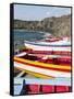 Traditional fishing boats near Las Salinas. Fogo Island (Ilha do Fogo), part of Cape Verde-Martin Zwick-Framed Stretched Canvas