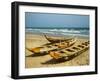 Traditional Fishing Boats on Kokrobite Beach, Greater Accra Region, Gulf of Guinea, Ghana-Alison Jones-Framed Photographic Print