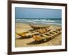 Traditional Fishing Boats on Kokrobite Beach, Greater Accra Region, Gulf of Guinea, Ghana-Alison Jones-Framed Photographic Print