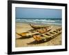 Traditional Fishing Boats on Kokrobite Beach, Greater Accra Region, Gulf of Guinea, Ghana-Alison Jones-Framed Photographic Print