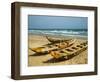 Traditional Fishing Boats on Kokrobite Beach, Greater Accra Region, Gulf of Guinea, Ghana-Alison Jones-Framed Photographic Print