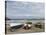 Traditional fishing boats on the beach of Praia Baixo. Santiago Island, Cape Verde.-Martin Zwick-Stretched Canvas