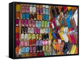 Traditional Footware (Babouches) for Sale in Souk, Medina, Marrakech (Marrakesh), Morocco, Africa-Nico Tondini-Framed Stretched Canvas