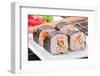 Traditional Fresh Japanese Sushi Rolls-Timolina-Framed Photographic Print