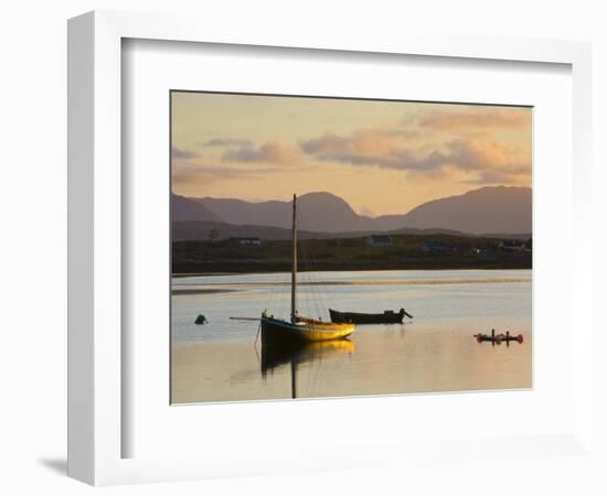 Traditional Galway Hooker, Roundstone Harbour, Connemara, Co, Galway, Ireland-Doug Pearson-Framed Photographic Print