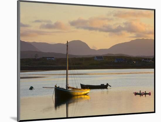 Traditional Galway Hooker, Roundstone Harbour, Connemara, Co, Galway, Ireland-Doug Pearson-Mounted Photographic Print
