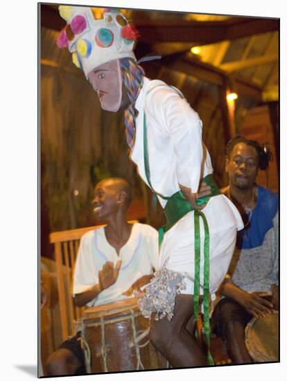 Traditional Garifuna Masked Dancer, Placencia, Stann Creek District, Belize-Merrill Images-Mounted Photographic Print