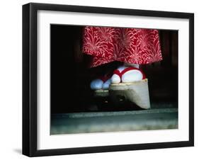 Traditional Geta (Wooden Sandals), Kyoto, Kinki, Japan,-Frank Carter-Framed Photographic Print