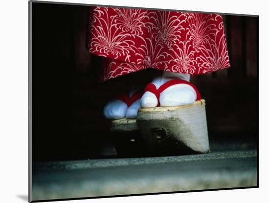 Traditional Geta (Wooden Sandals), Kyoto, Kinki, Japan,-Frank Carter-Mounted Photographic Print