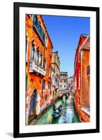 Traditional Gondolas in Venice-null-Framed Premium Giclee Print