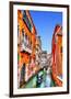 Traditional Gondolas in Venice-null-Framed Premium Giclee Print