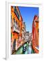 Traditional Gondolas in Venice-null-Framed Premium Giclee Print