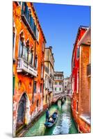 Traditional Gondolas in Venice-null-Mounted Premium Giclee Print