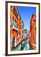 Traditional Gondolas in Venice-null-Framed Premium Giclee Print