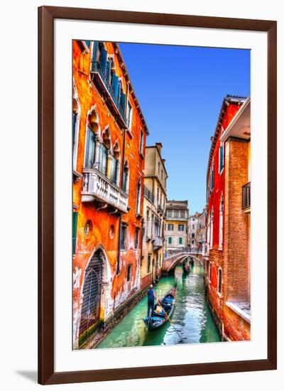Traditional Gondolas in Venice-null-Framed Premium Giclee Print
