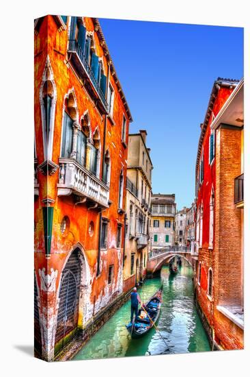 Traditional Gondolas in Venice-null-Stretched Canvas